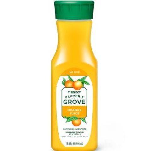 Order 7-Select Farmers Grove Orange Juice 11.5oz food online from Speedway store, Cincinnati on bringmethat.com