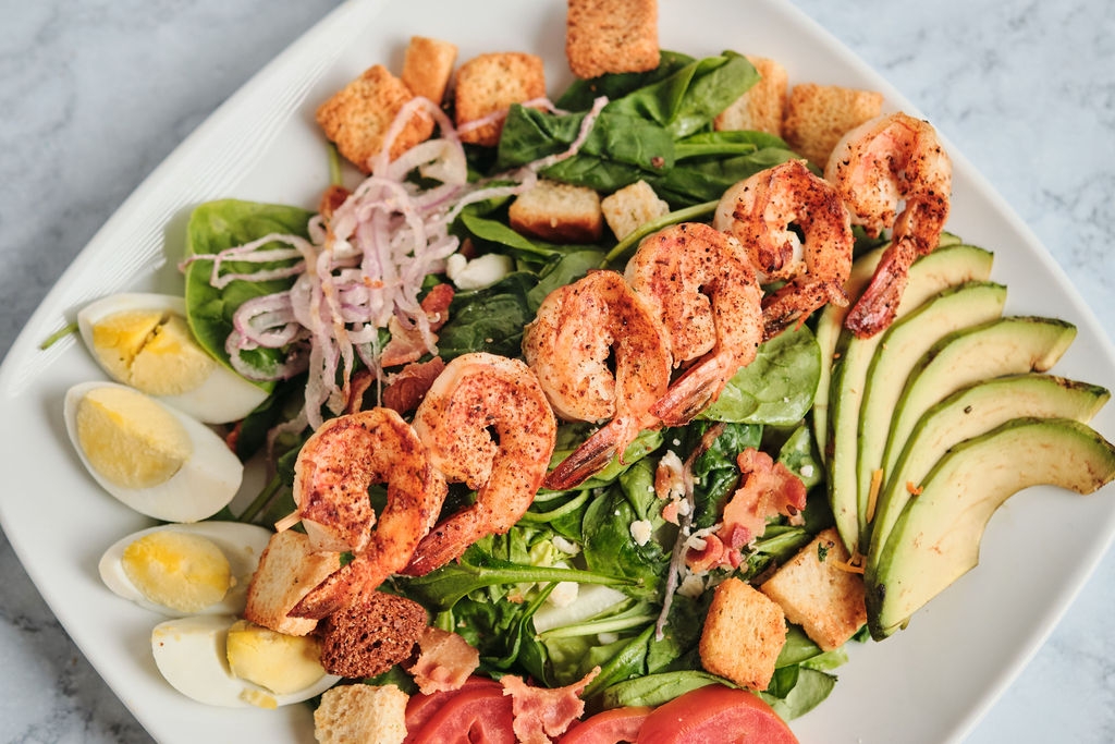 Order Shrimp/Cobb Salad food online from Orchid City Fusion Cafe store, Arlington on bringmethat.com