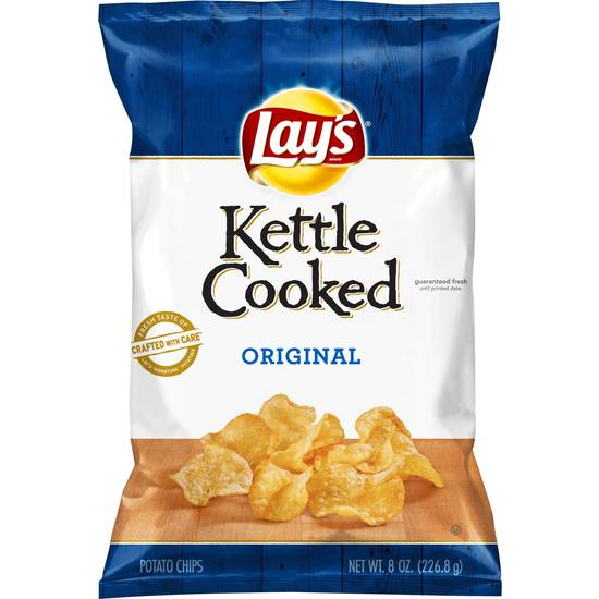 Order Lay's Kettle Cooked Potato Chips Original (8 oz) food online from Rite Aid store, Yamhill County on bringmethat.com