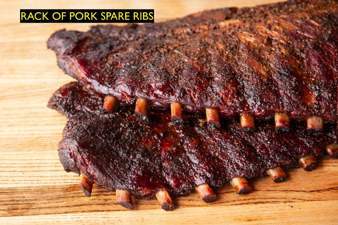 Order Rack of Spare Ribs food online from Blu's Barbeque & Bbq Catering store, Dallas on bringmethat.com