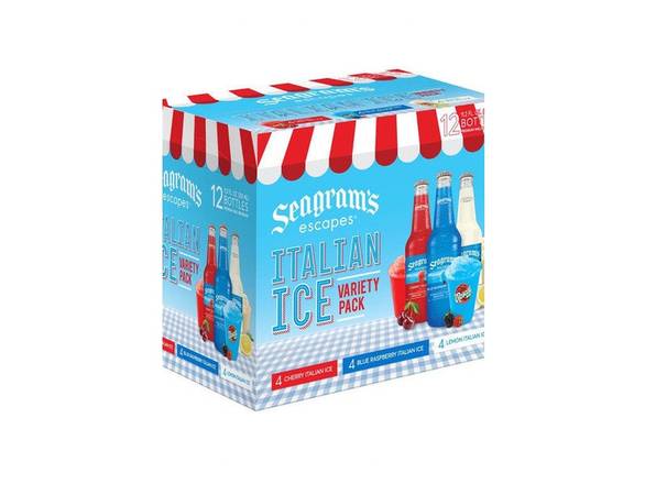 Order Seagram's Italian Ice Variety Pack - 12x 12oz Bottles food online from Kirby Food & Liquor store, Champaign on bringmethat.com