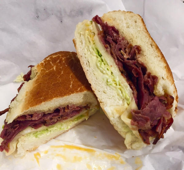 Order NY Steamed Pastrami Sandwich food online from Ted's Market & Deli store, San Francisco on bringmethat.com