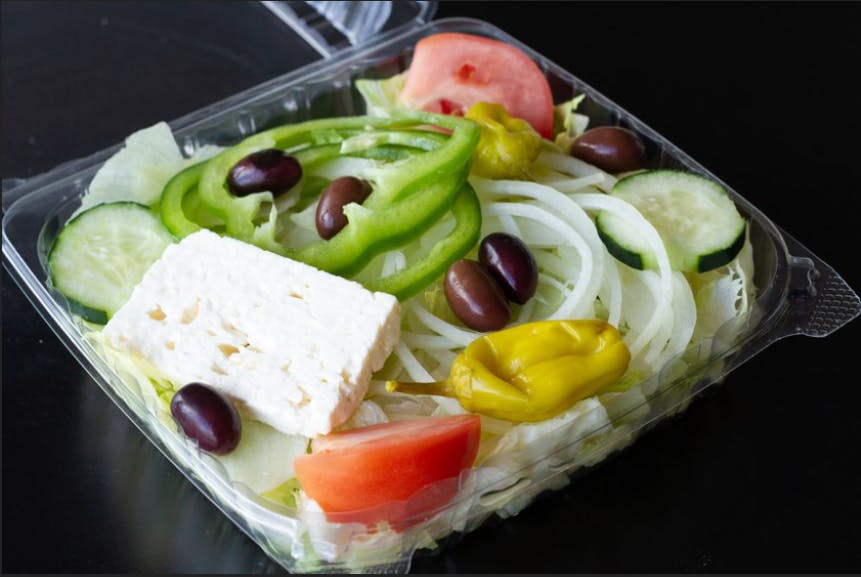 Order Greek Salad - Salad food online from Rome Pizza store, Boston on bringmethat.com