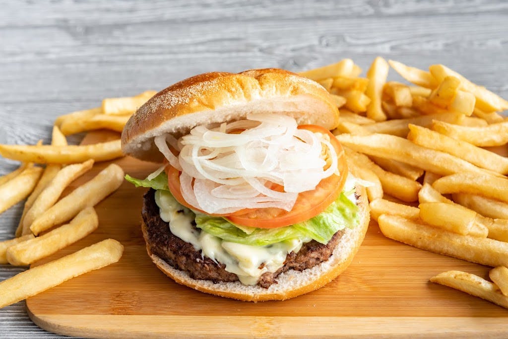 Order Cheeseburger - 1/2 lb. food online from Pronto Pizza store, Merchantville on bringmethat.com