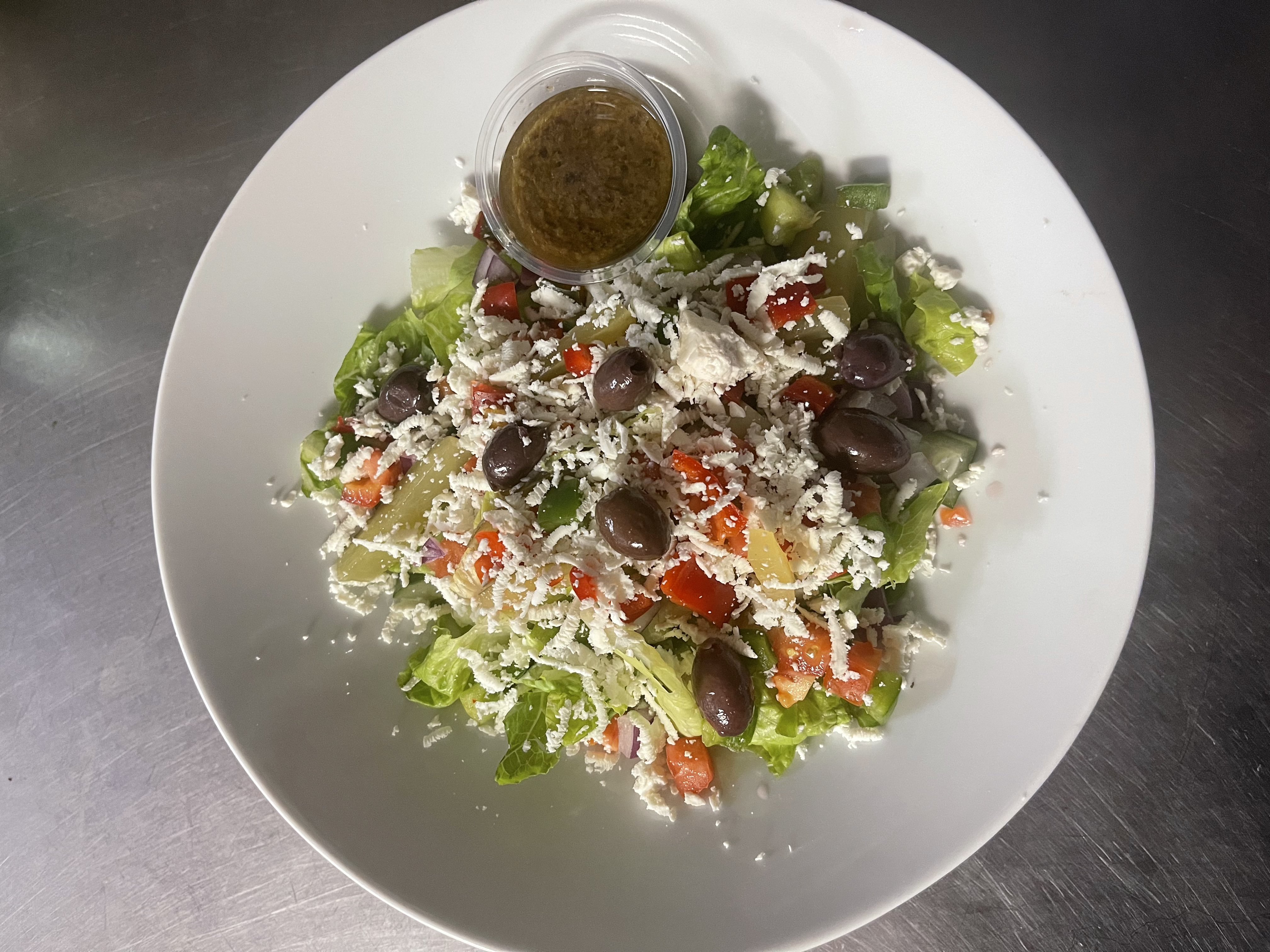 Order Greek Salad food online from Cobani Gyros & Kebabs store, San Mateo on bringmethat.com