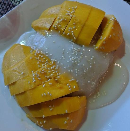 Order Mango and Sweet Sticky Rice food online from Aroy Thai Kitchen store, Las Vegas on bringmethat.com
