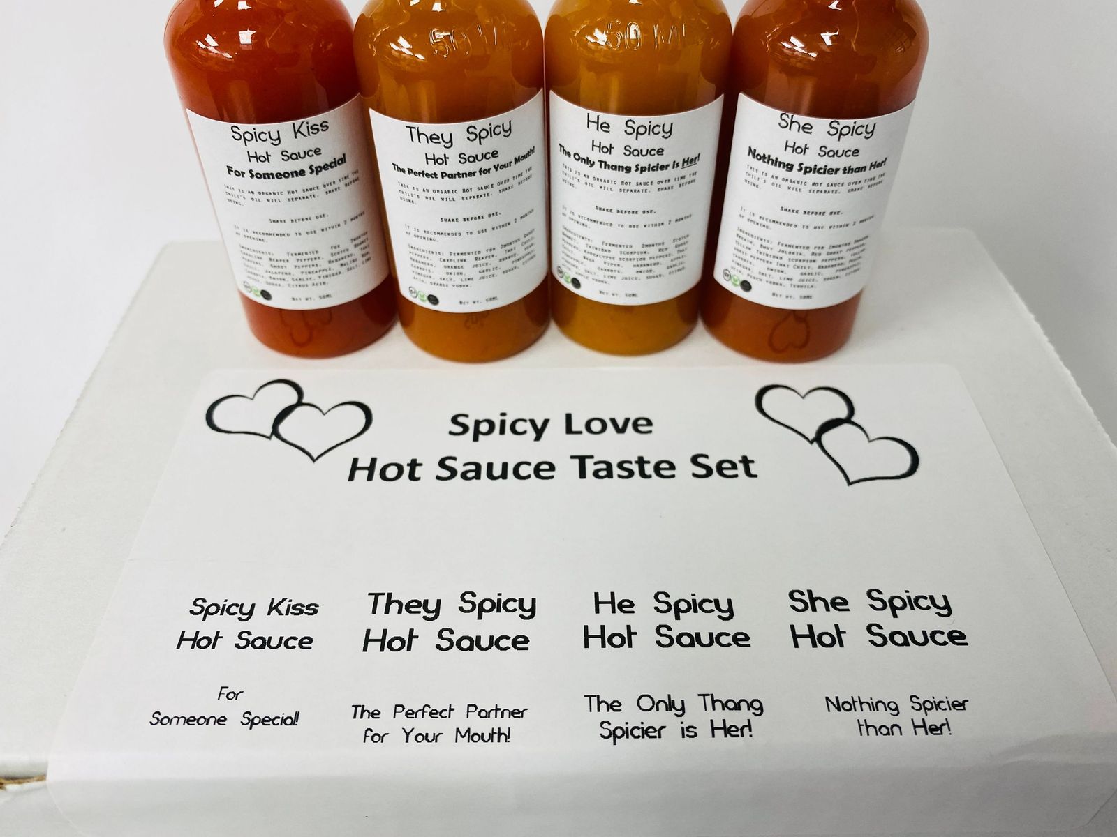 Order Sauce Gift/Sample Set Spicy Love Set food online from Pinto Urban Thai Diner store, Richardson on bringmethat.com