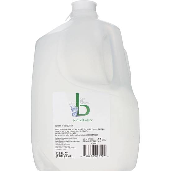 Order Just The Basics Purified Water, 128 OZ food online from Cvs store, TRAVERSE CITY on bringmethat.com