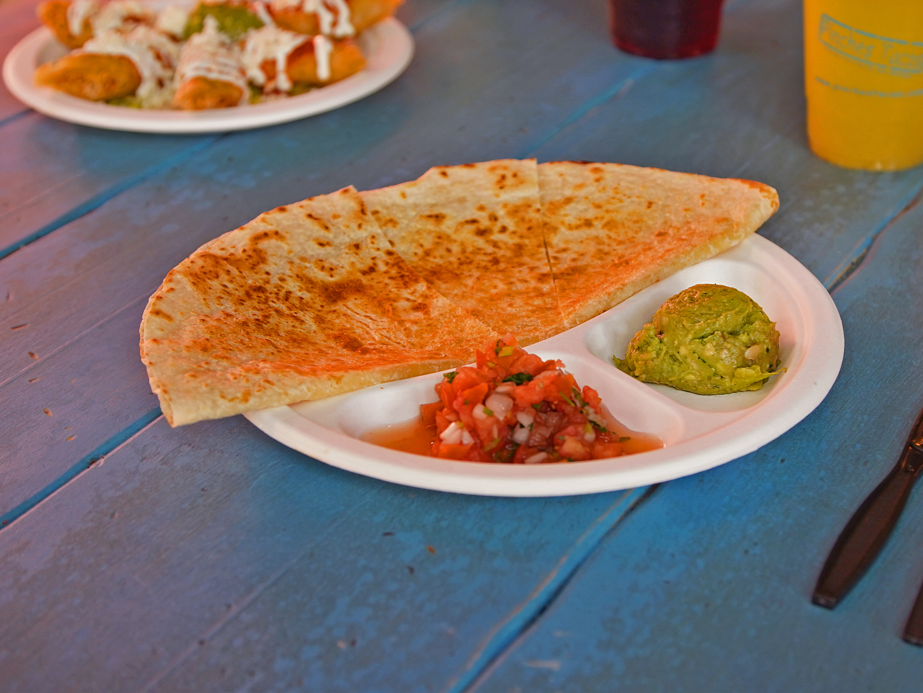 Order Cheese Quesadilla food online from Pinches Tacos store, Las Vegas on bringmethat.com
