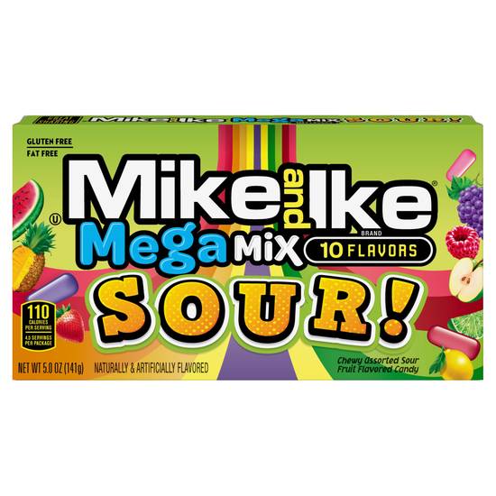Order Mike And Lke Mega Sour Theater Box food online from Exxon Food Mart store, Port Huron on bringmethat.com