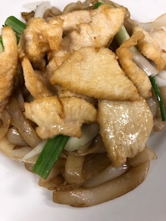 Order Chicken Chow Fun food online from Lotus Garden Restaurant store, San Diego on bringmethat.com