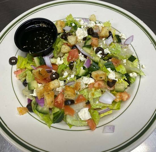 Order Greek Salad food online from Beggars Pizza store, Chicago on bringmethat.com