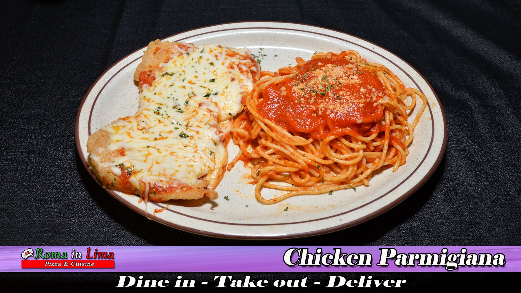 Order Chicken Parmigiana - Pasta food online from Roma In Lima Pizza & Cuisine store, Immokalee on bringmethat.com