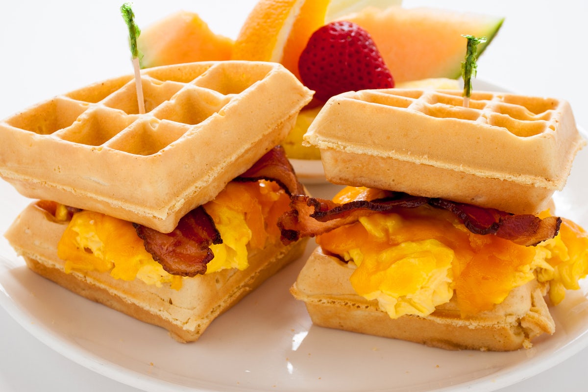Order Waffle Sandwich food online from The Broken Yolk Cafe store, Mission Viejo on bringmethat.com
