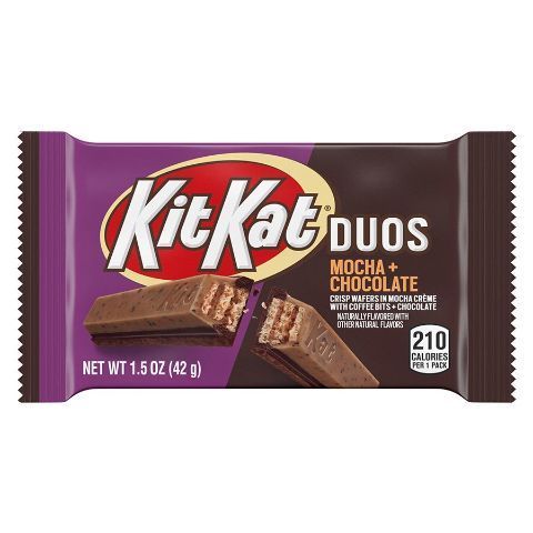 Order Kit Kat Duos Mocha and Chocolate Candy Bar 1.5oz food online from 7-Eleven store, Bloomsburg on bringmethat.com