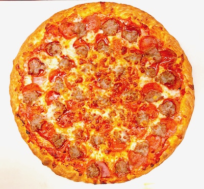 Order 6. Carnivore Delight Pizza food online from Pappageorggeo Pizza store, San Jose on bringmethat.com