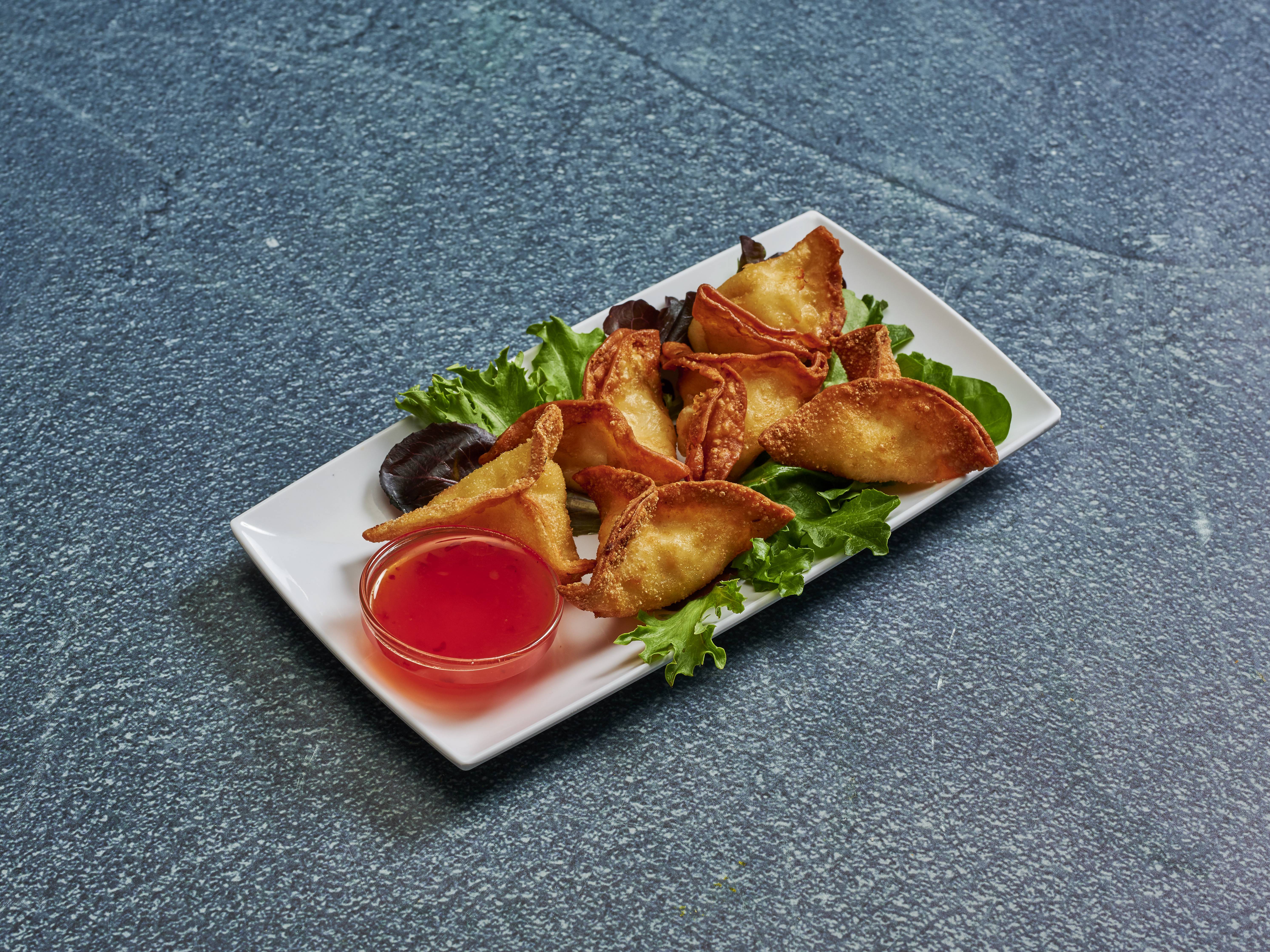 Order 6 Piece Crab Rangoon food online from Double Delicious Thai Cuisine store, Fountain Valley on bringmethat.com