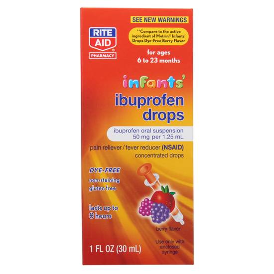 Order Rite Aid Infants' Ibuprofen Drops 50mg (1 oz) food online from Rite Aid store, Wilmington on bringmethat.com