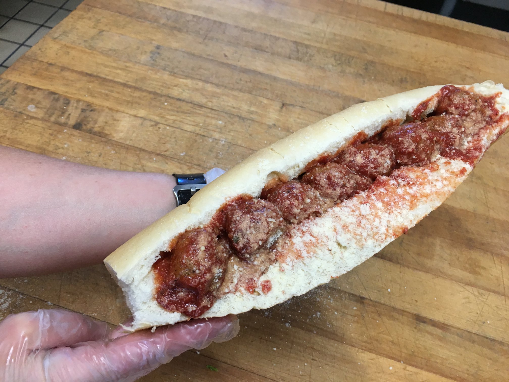 Order 12. Half Meatball Sub food online from Baldinos Giant Jersey Subs store, Pooler on bringmethat.com