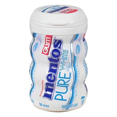 Order Mentos Pure White Gum 50 Count food online from 7-Eleven store, Los Angeles on bringmethat.com