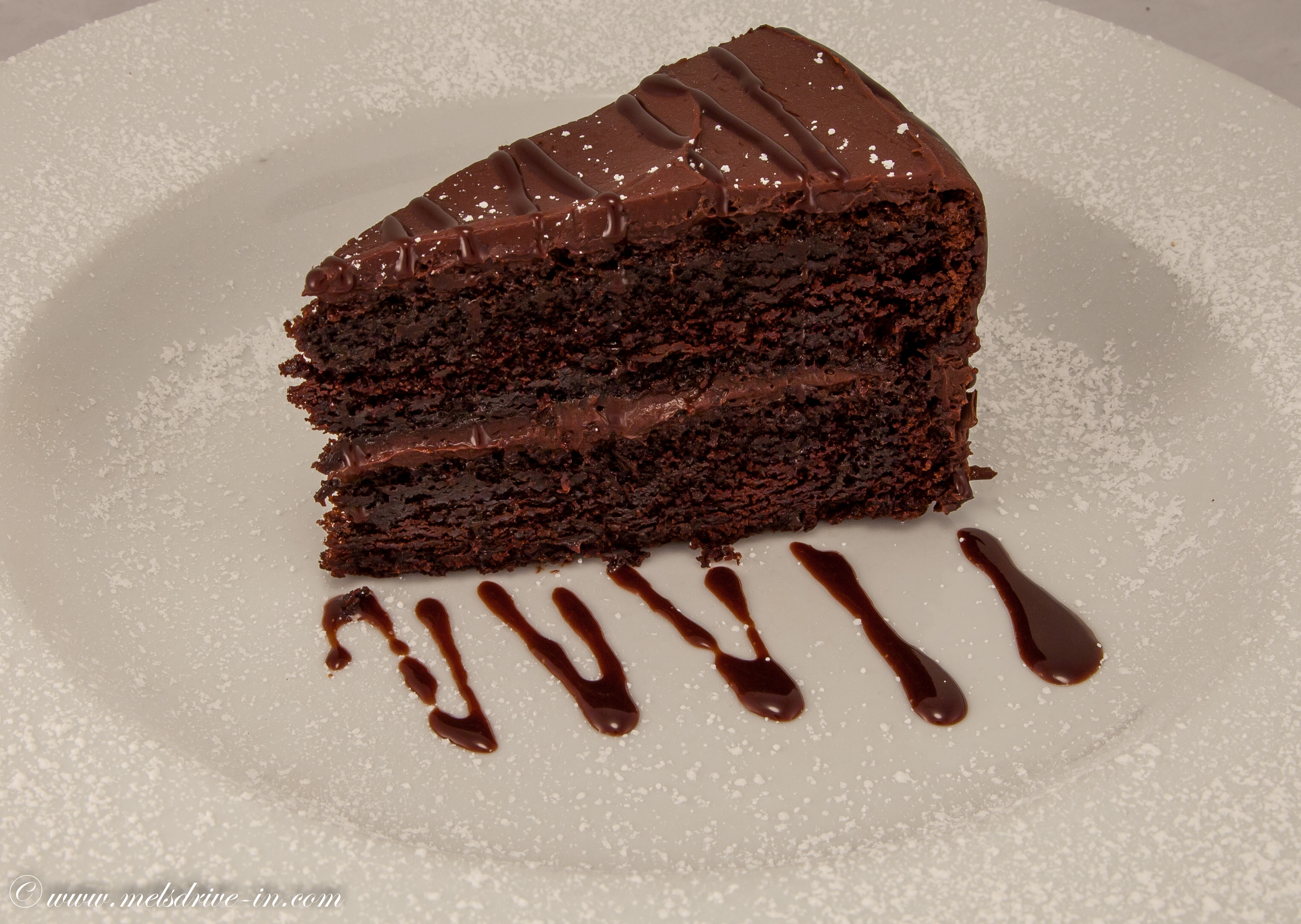 Order Homemade Chocolate Fudge Cake food online from Mel Drive-In store, Los Angeles on bringmethat.com