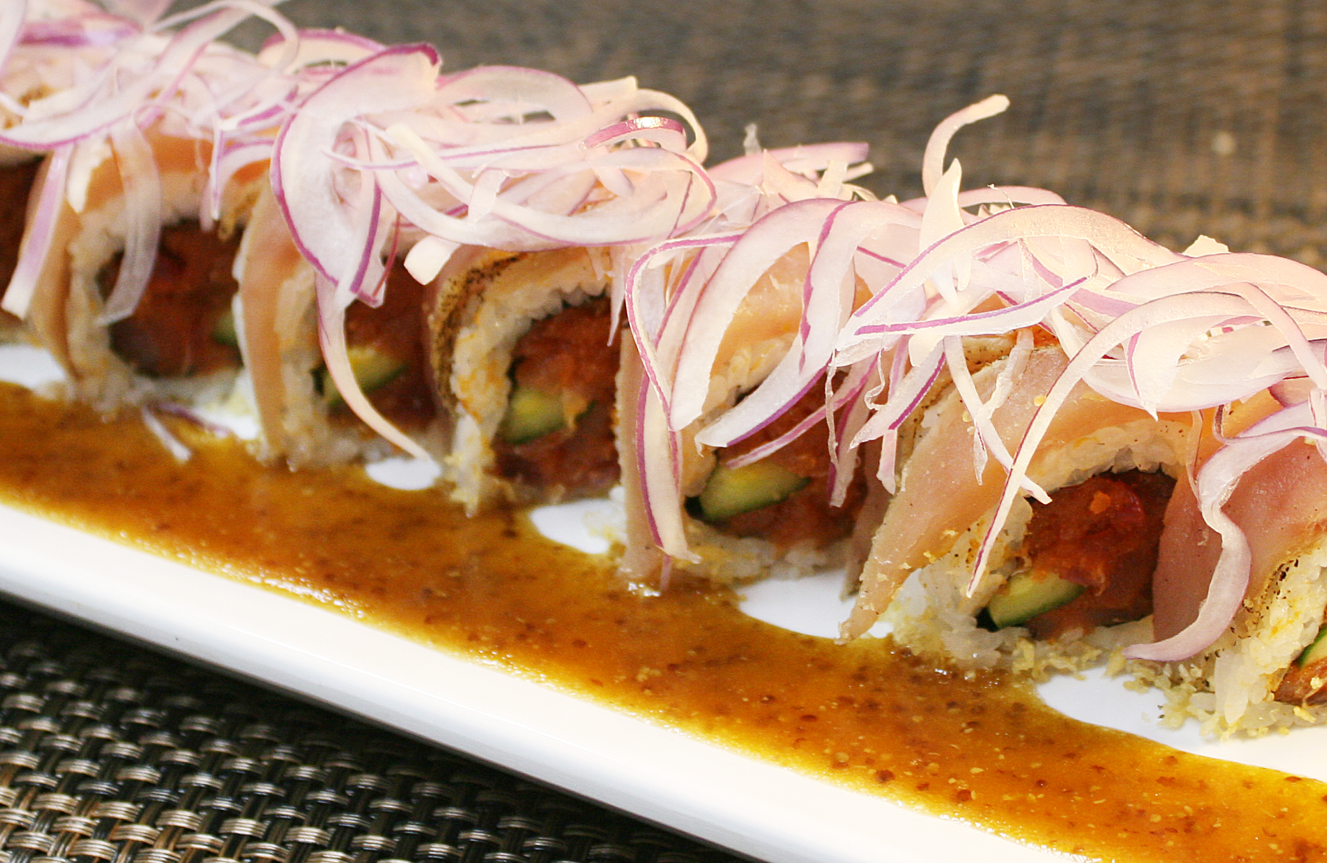 Order Albacore Lover Roll food online from Oki Doki Roll & Sushi store, Brea on bringmethat.com