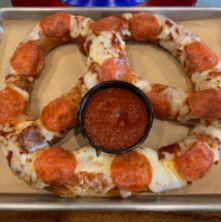 Order Pepperoni Pizza Pretzel food online from The Casual Pint San Angelo store, San Angelo on bringmethat.com