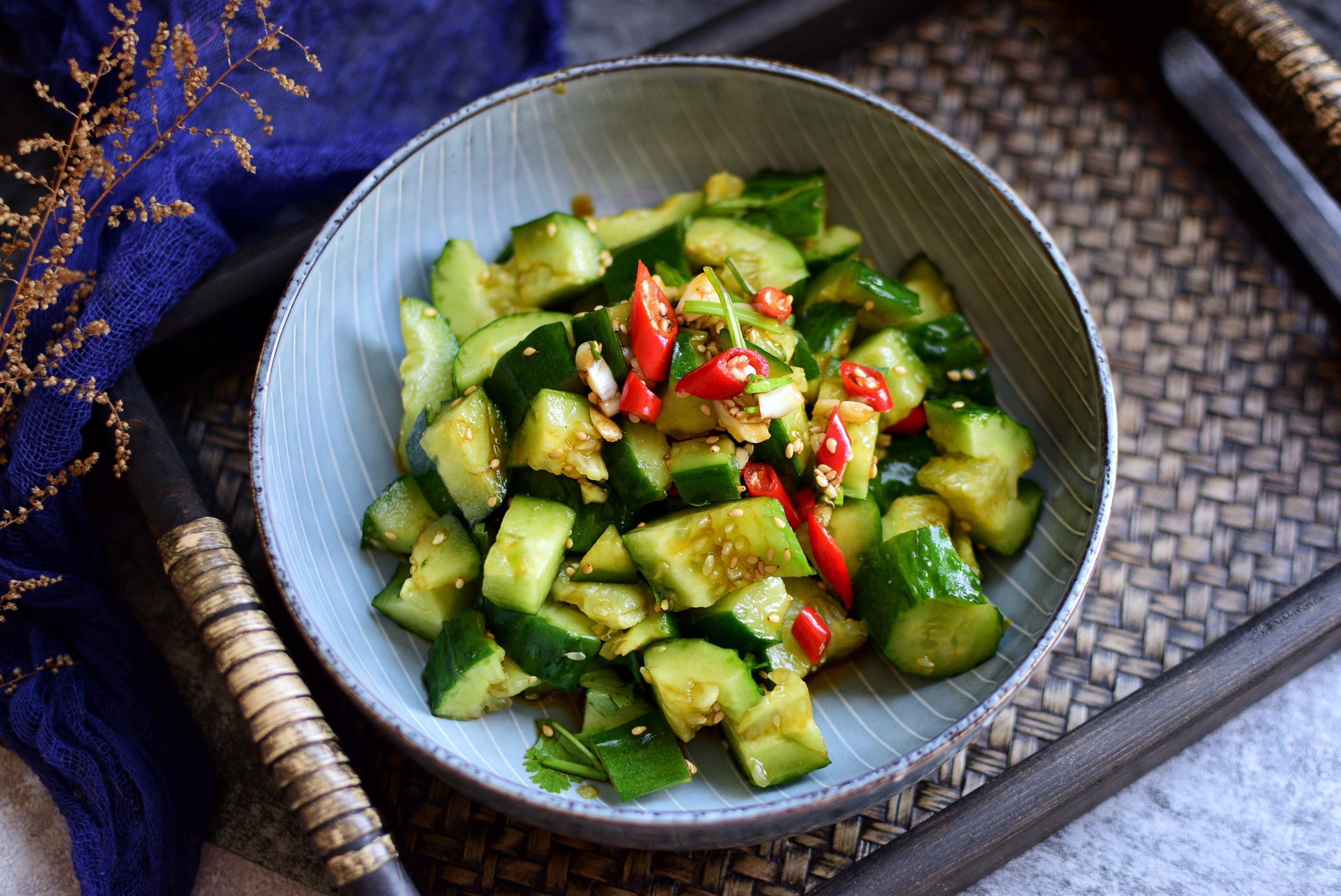 Order 40.  	Spicy Cucumber Salad	熗拌黃瓜 food online from Szechuan Gourmet store, New York on bringmethat.com