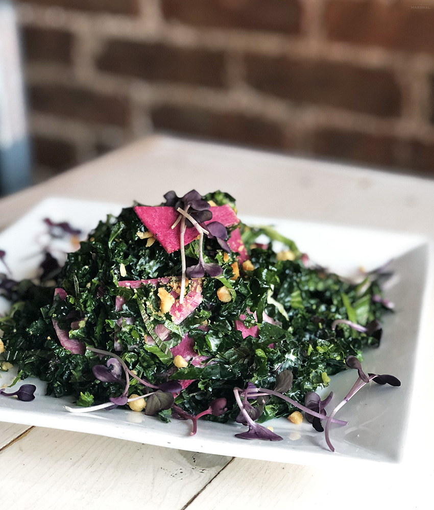 Order Curly Kale Salad food online from The Marshal store, New York on bringmethat.com