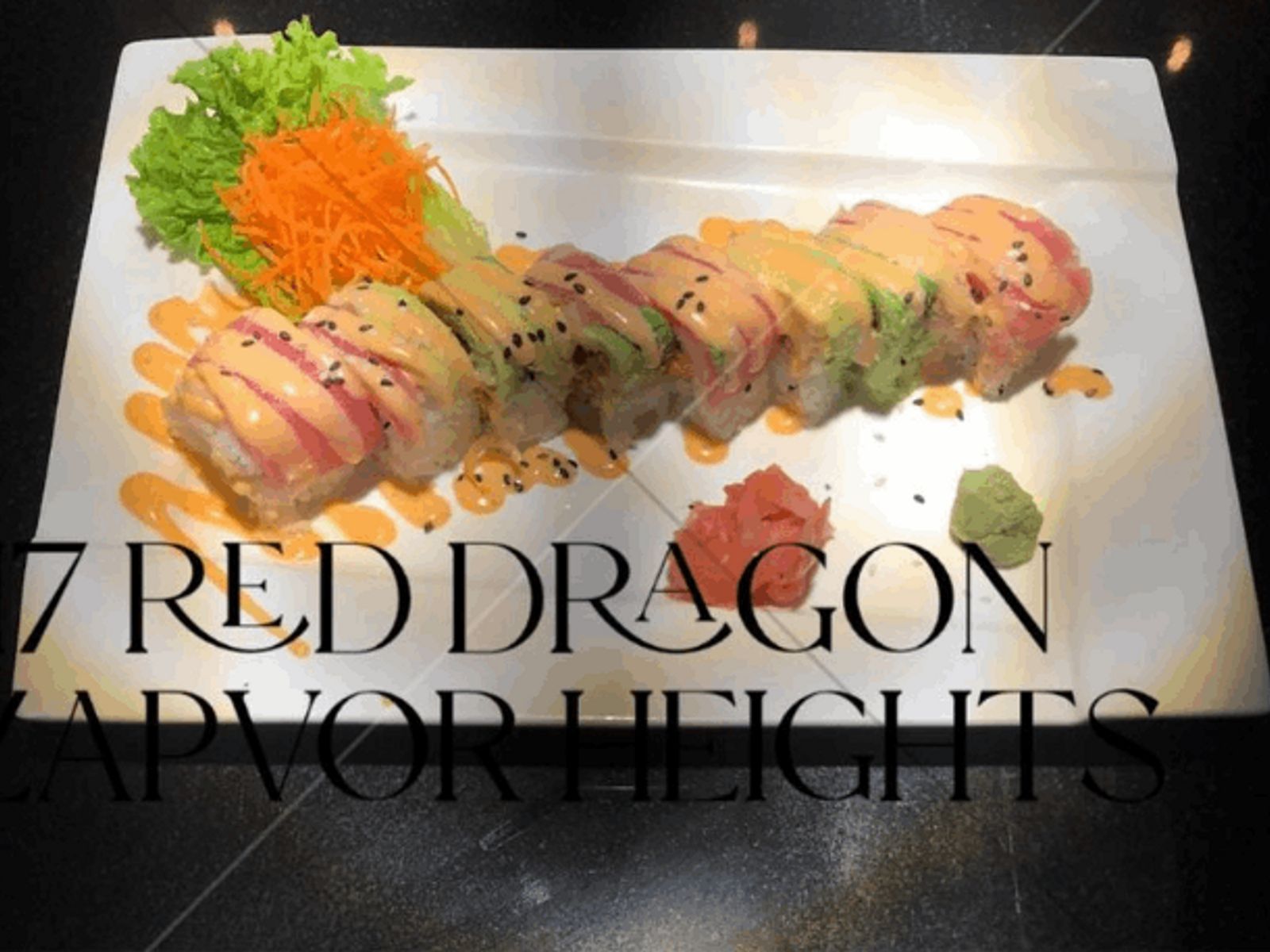 Order M8 Red Dragon Roll food online from Thai Spice Restaurant store, Houston on bringmethat.com
