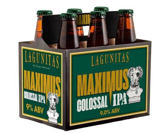 Order Lagunitas Maximus Colossal IPA, 6pk-12oz bottle beer (9.0% ABV) food online from Tenderloin Liquor store, San Francisco on bringmethat.com