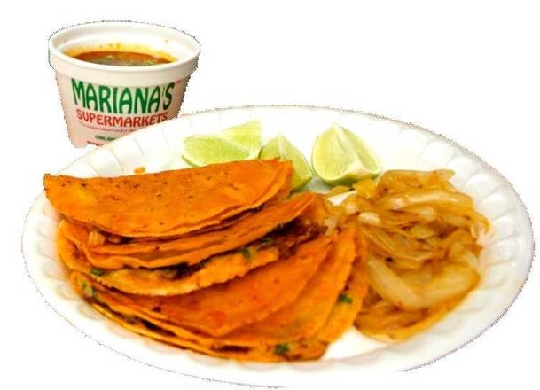 Order 3 Quesabirria Tacos Combo  food online from Mariana's store, Las Vegas on bringmethat.com