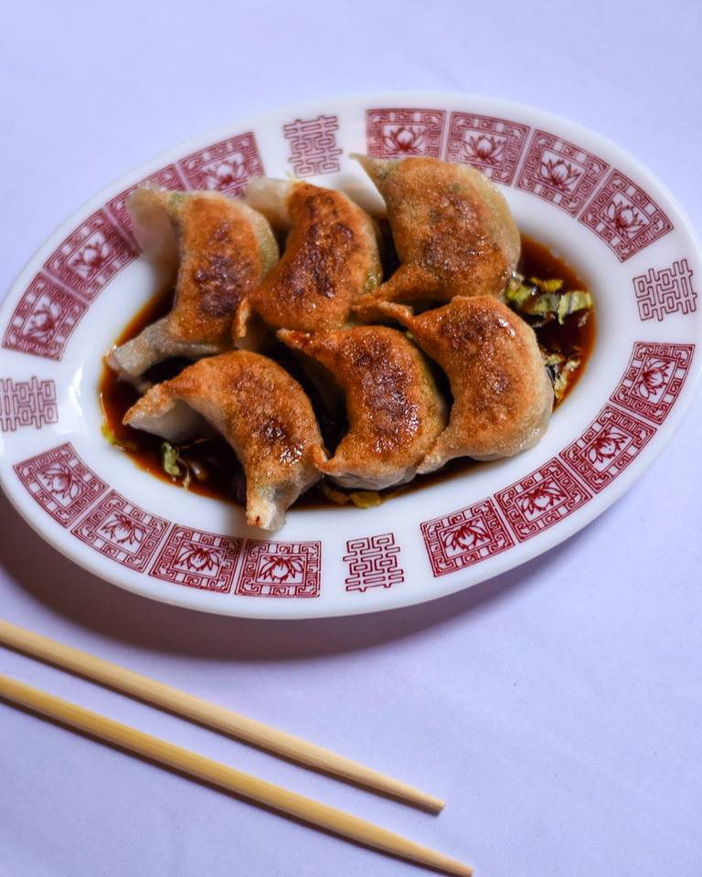 Order Pan Fried Pork and Chive Dumplings food online from Jue Lan Club store, New York on bringmethat.com