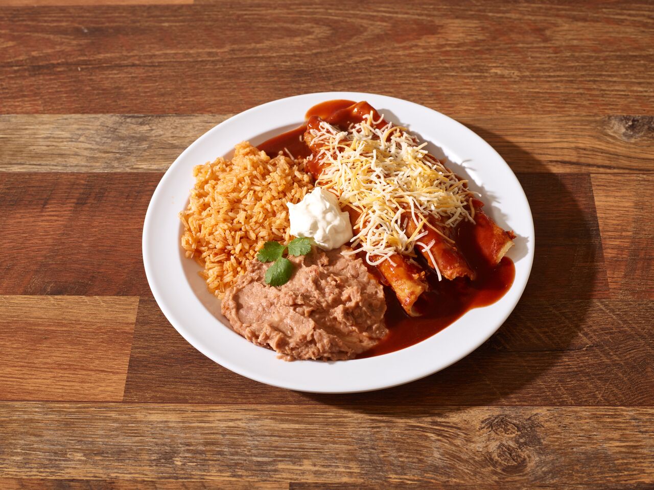 Order 14. Two Cheese Enchiladas Combo food online from Super Mex Mexican Restaurant store, Cypress on bringmethat.com