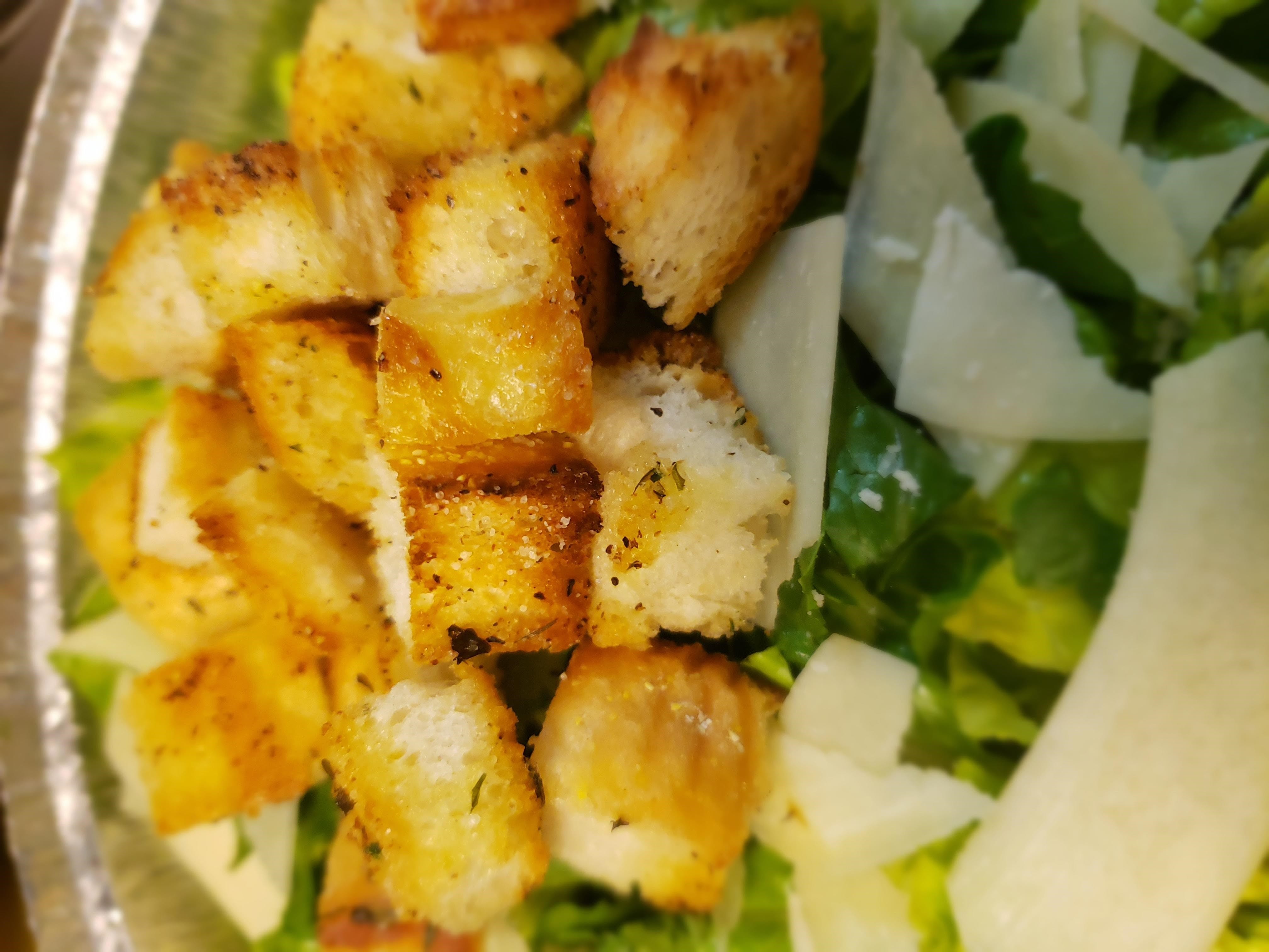 Order Caesar Salad catering - Serves 6-8 food online from Grecos New York Pizzeria store, Thousand Oaks on bringmethat.com