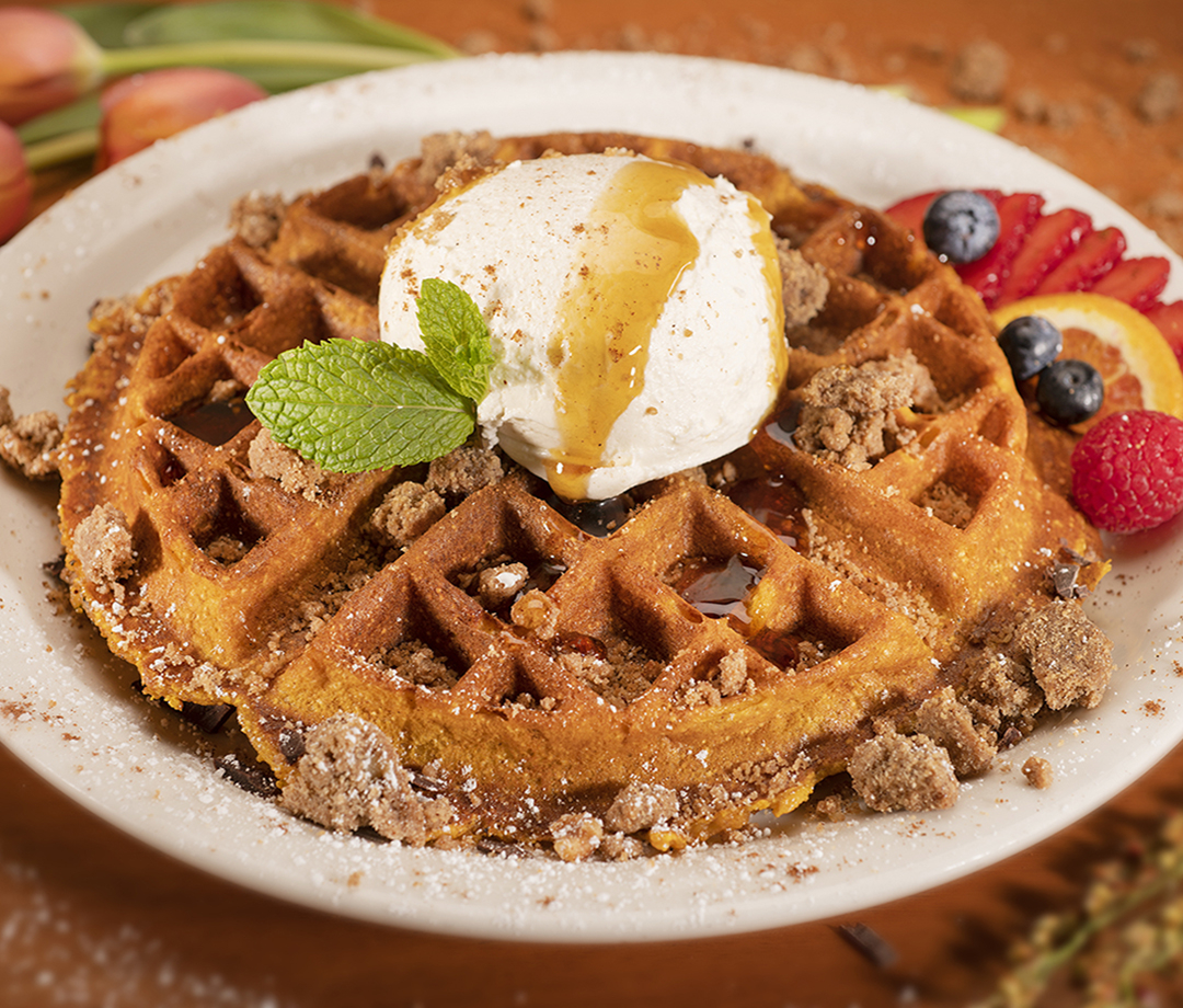 Order Pumpkin Waffle food online from Urth Caffe store, Beverly Hills on bringmethat.com