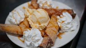Order Banana Flautas With Ice Cream food online from Los Chaparros store, Honolulu on bringmethat.com