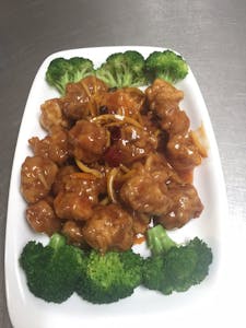 Order M35. 陈皮鸡 Orange Chicken food online from Sichuan Hot Pot 九寨溝火锅川菜 store, Cleveland on bringmethat.com