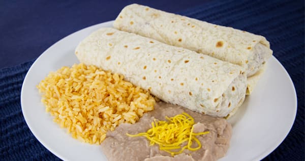 Order 18. Two Carne Asada Burritos food online from Federico's Mexican Food store, Phoenix on bringmethat.com