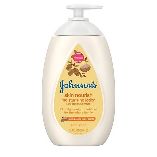 Order Johnson's 16.9 fl. oz. Skin Nourish Moisturizing Lotion in Shea and Cocoa Butter food online from Bed Bath &Amp; Beyond store, San Luis Obispo on bringmethat.com