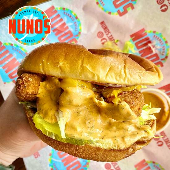 Order NUNOS BEYOND CHICKEN SANDWICH food online from Nuno's Tacos & Vegmex Grill store, Dallas on bringmethat.com