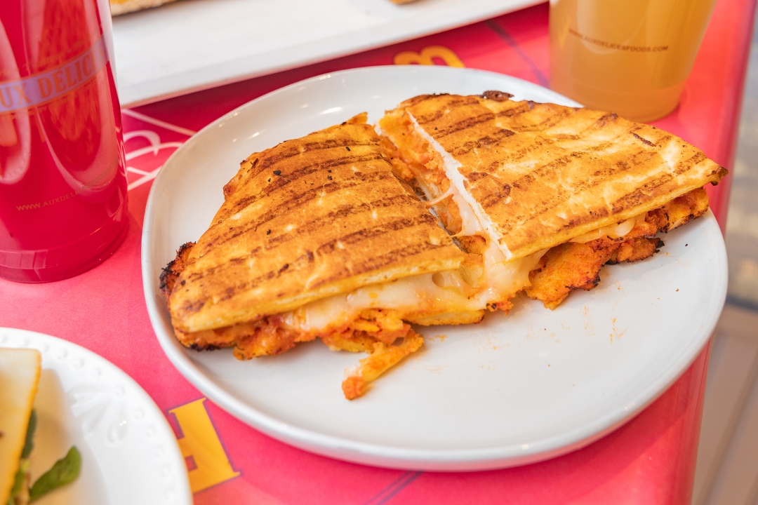 Order #49 Panini - Chicken Parmesan food online from Aux Delices store, Darien on bringmethat.com