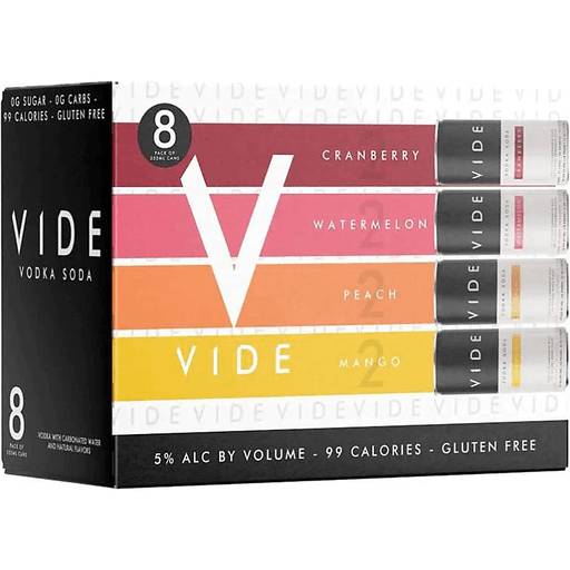 Order VIDE Vodka Soda  Cocktails Variety Pack (8PKC 12 OZ) 138737 food online from Bevmo! store, Simi Valley on bringmethat.com
