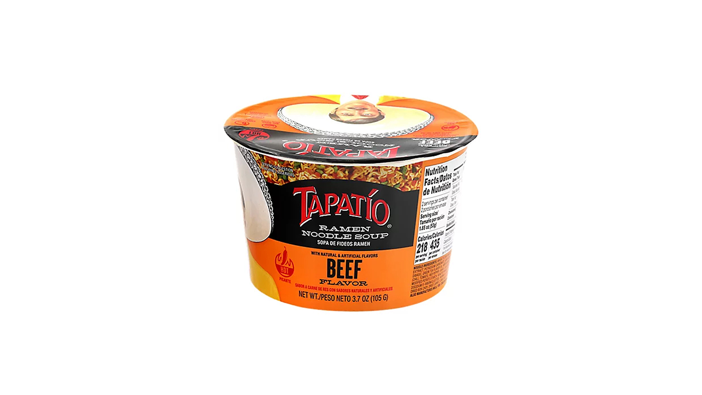Order Tapatio Ramen Beef 3.7oz food online from Extramile store, San Bernardino on bringmethat.com