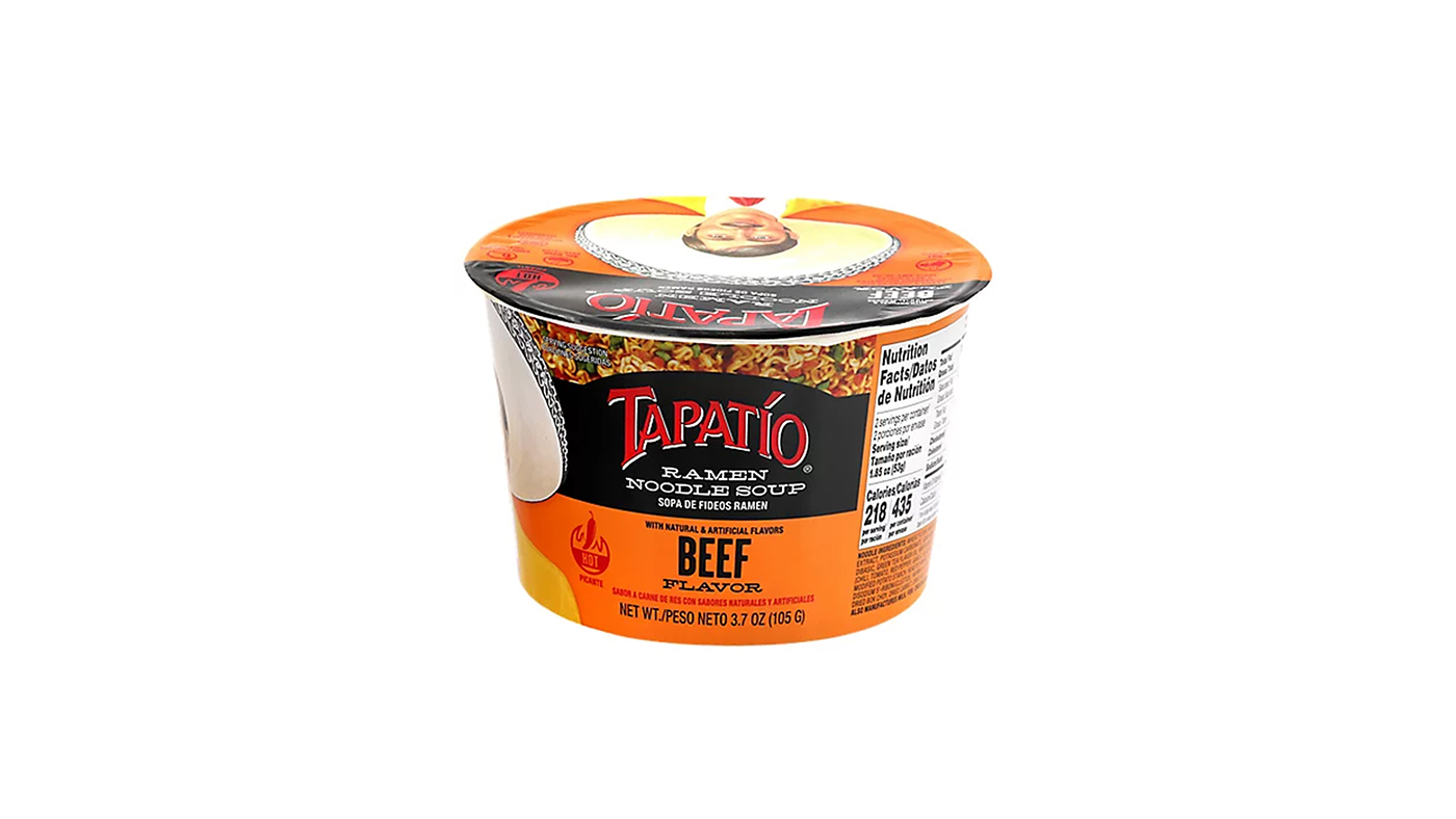 Order Tapatio Ramen Beef 3.7oz food online from Chevron Extramile store, Garden Grove on bringmethat.com