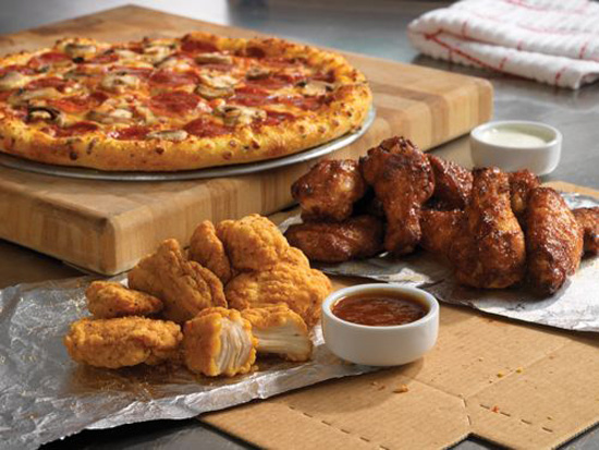 Order 5. Pizza 18" with 2 Topping, 20 Wings and 5 Tenders Special food online from Pellegrini Pizza store, Las Vegas on bringmethat.com