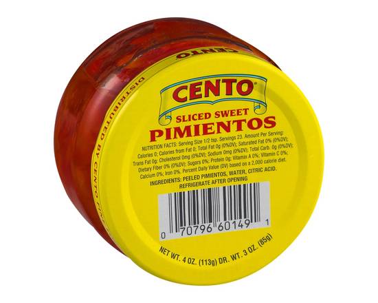 Order Cento · Sliced Sweet Capri Pimentos (4 oz) food online from ACME Markets store, Norristown on bringmethat.com
