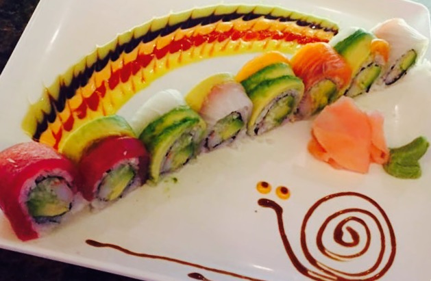 Order H09. Rainbow Roll food online from Asakuma Sushi Delivery-Marina Del Rey store, Los Angeles on bringmethat.com