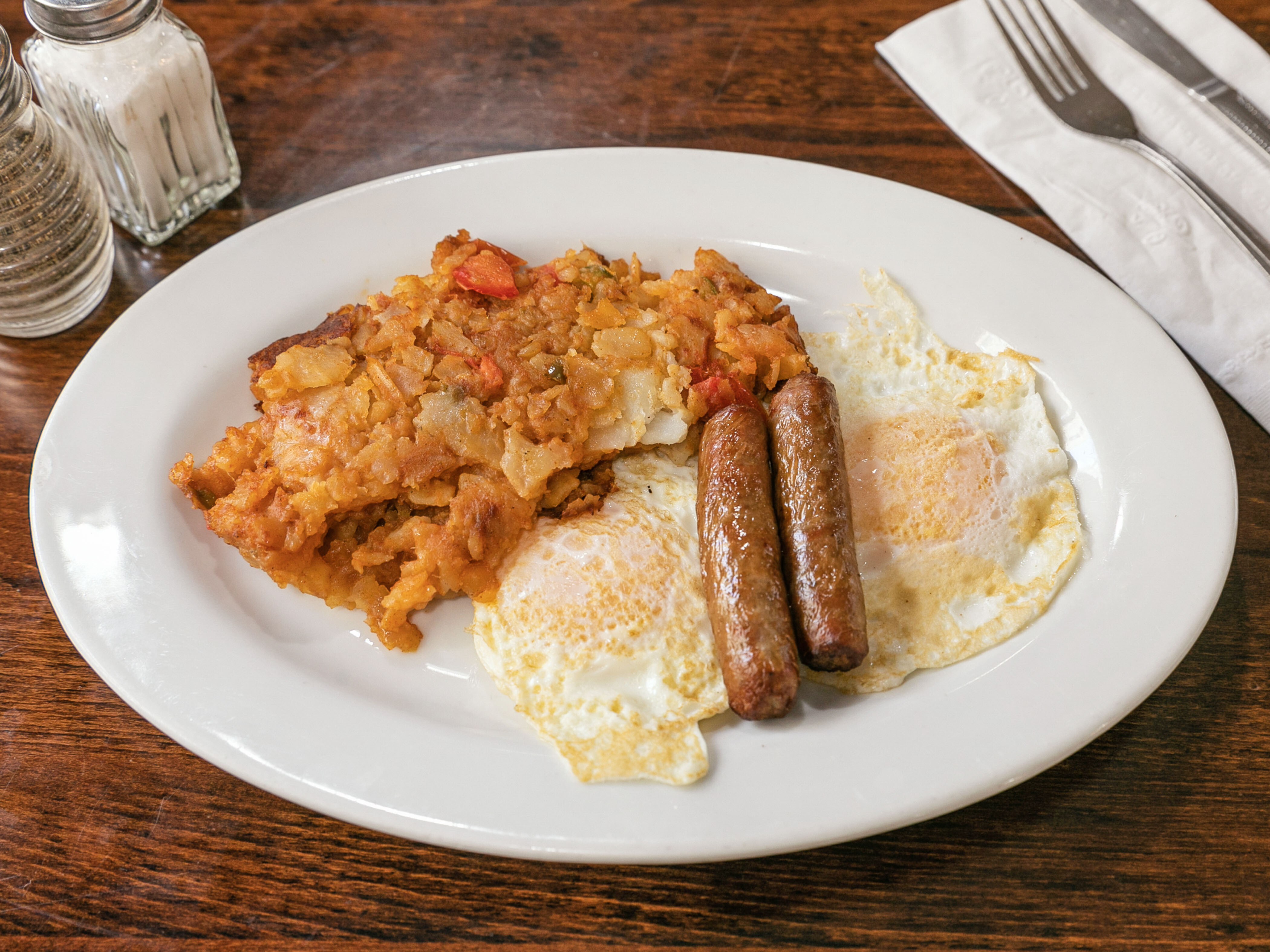 Order Two Large  Eggs with Sausage food online from Eat here now store, New York on bringmethat.com