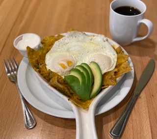 Order Chilaquiles Verdes food online from Honey Biscuit Breakfast & Lunch store, Mount Prospect on bringmethat.com